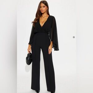Fashion Nova Amberlyn Wide Leg Jumpsuit - Black XL